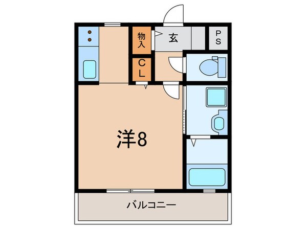 篠原伯母野山三丁目アパートの物件間取画像